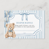 Diaper Raffle Card Blue Bear エンクロージャーカード (正面)