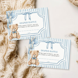 Diaper Raffle Card Blue Bear エンクロージャーカード