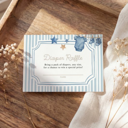 Diaper Raffle Card Blue Jean エンクロージャーカード