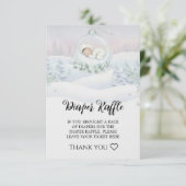 Diaper Raffle Card Our Little Snowbaby shower  エンクロージャーカード (スタンド正面)