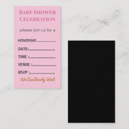 Diaper Raffle Card Tickets | Elegant Insert エンクロージャーカード