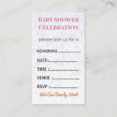 Diaper Raffle Card Tickets | Elegant Insert エンクロージャーカード (正面)