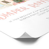 Diaper raffle Christmas village Pink Baby Shower ポスター (角)