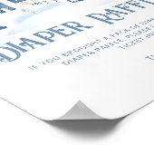 Diaper raffle Christmas village Winter Baby Shower ポスター (角)