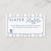 Diaper Raffle Coffe Brunch Dusty Blue Baby Shower エンクロージャーカード (正面)