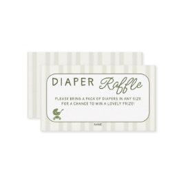 Diaper Raffle Coffee Brewing Brunch Baby Shower エンクロージャーカード