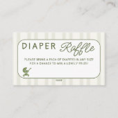 Diaper Raffle Coffee Brewing Brunch Baby Shower エンクロージャーカード (正面)