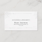 Diaper Raffle Cute Halloween Monster Baby Shower エンクロージャーカード (裏面)