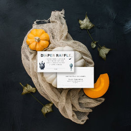 Diaper Raffle Cute Halloween Monster Baby Shower エンクロージャーカード