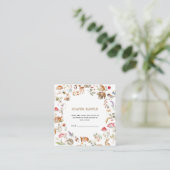 Diaper Raffle Cute Woodland Animals Baby Shower エンクロージャーカード (スタンド正面)