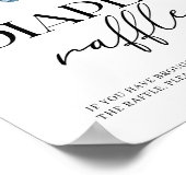 Diaper Raffle Denim Blue Jean Baby Shower ポスター (角)