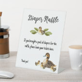 Diaper Raffle Duck Baby Shower Sign 台座サイン (インサイチュ)