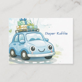 Diaper Raffle Enclosure Card Car Theme エンクロージャーカード