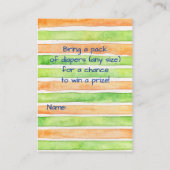 Diaper Raffle Enclosure Card - Dinosaurs エンクロージャーカード (裏面)