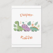 Diaper Raffle Enclosure Card - Dinosaurs エンクロージャーカード (正面)