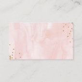 Diaper Raffle Floral pink and gold baby shower エンクロージャーカード (裏面)