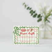 Diaper Raffle Green Bow Frame Enclosure Card エンクロージャーカード (スタンド正面)