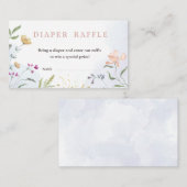 Diaper Raffle Insert Card for Baby Shower エンクロージャーカード (正面/裏面)
