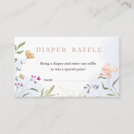 Diaper Raffle Insert Card for Baby Shower エンクロージャーカード