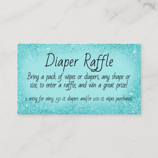 Diaper Raffle Invitation Insert エンクロージャーカード (正面)