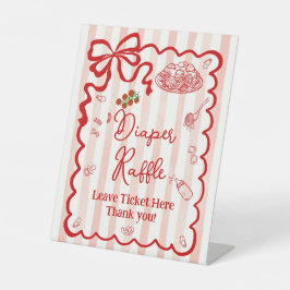 Diaper Raffle Leave Ticket Here Pedestal Sign 台座サイン