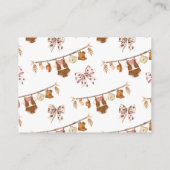 Diaper Raffle Little Cowgirl Baby Shower エンクロージャーカード (裏面)