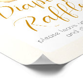 Diaper Raffle Little Honey Bee Baby Shower Table  ポスター (角)