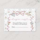 Diaper Raffle Little Wildflower Baby Shower エンクロージャーカード (正面)