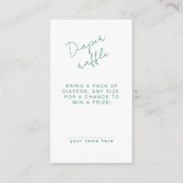 Diaper Raffle Marine Blue Coastal Baby Shower エンクロージャーカード