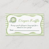 Diaper Raffle Matcha Green Tea Baby Shower エンクロージャーカード (正面)