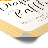 Diaper Raffle Mommy To Bee Baby Shower Table Sign ポスター (角)