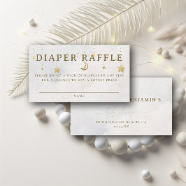 Diaper Raffle Moon Mobile Twinkle Baby Shower エンクロージャーカード