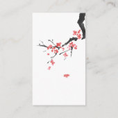 Diaper Raffle Pink Cherry Blossom Baby Shower エンクロージャーカード (裏面)