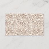 Diaper Raffle Rustic Floral Brown Handwritten エンクロージャーカード (裏面)