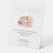 Diaper Raffle Sign New Chapter Begins Baby Shower 台座サイン (正面)