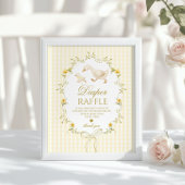 Diaper raffle Silly Goose gender neutral gingham ポスター