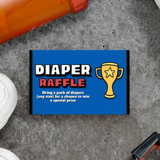 Diaper Raffle - Soccer Baby Shower エンクロージャーカード
