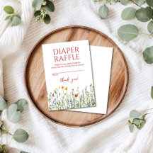 Diaper Raffle Spring Flowers Baby Shower