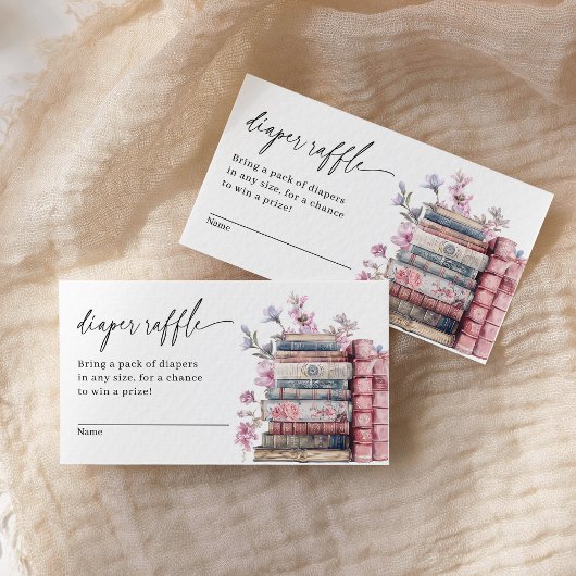 Diaper Raffle Storybook New Chapter Baby Shower エンクロージャーカード