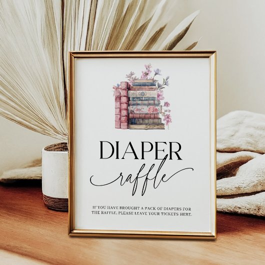 Diaper Raffle Storybook New Chapter Baby Shower ポスター