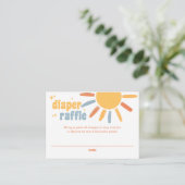 Diaper Raffle Sunshine Baby Shower エンクロージャーカード (スタンド正面)