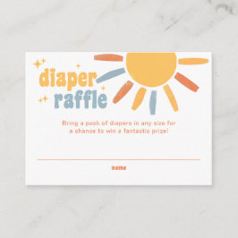 Diaper Raffle Sunshine Baby Shower エンクロージャーカード