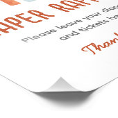 Diaper Raffle Sunshine Neutral Baby Shower Sign フォトプリント (角)