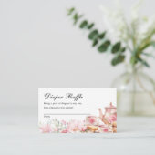 Diaper Raffle Tea Party Baby Shower  エンクロージャーカード (スタンド正面)