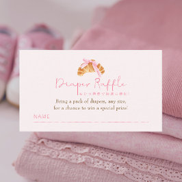 Diaper Raffle Ticket Coquette Croissant エンクロージャーカード