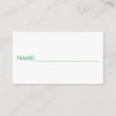 Diaper Raffle Ticket Elephant Baby Shower, Green エンクロージャーカード (裏面)