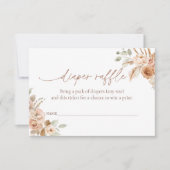 Diaper Raffle Ticket for Baby Shower Insert Card 招待状 (正面)