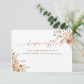 Diaper Raffle Ticket for Baby Shower Insert Card  招待状 (スタンド正面)