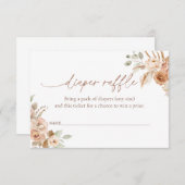 Diaper Raffle Ticket for Baby Shower Insert Card  招待状 (正面/裏面)