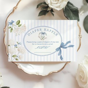 Diaper raffle Vintage French Coquette Baby Shower エンクロージャーカード